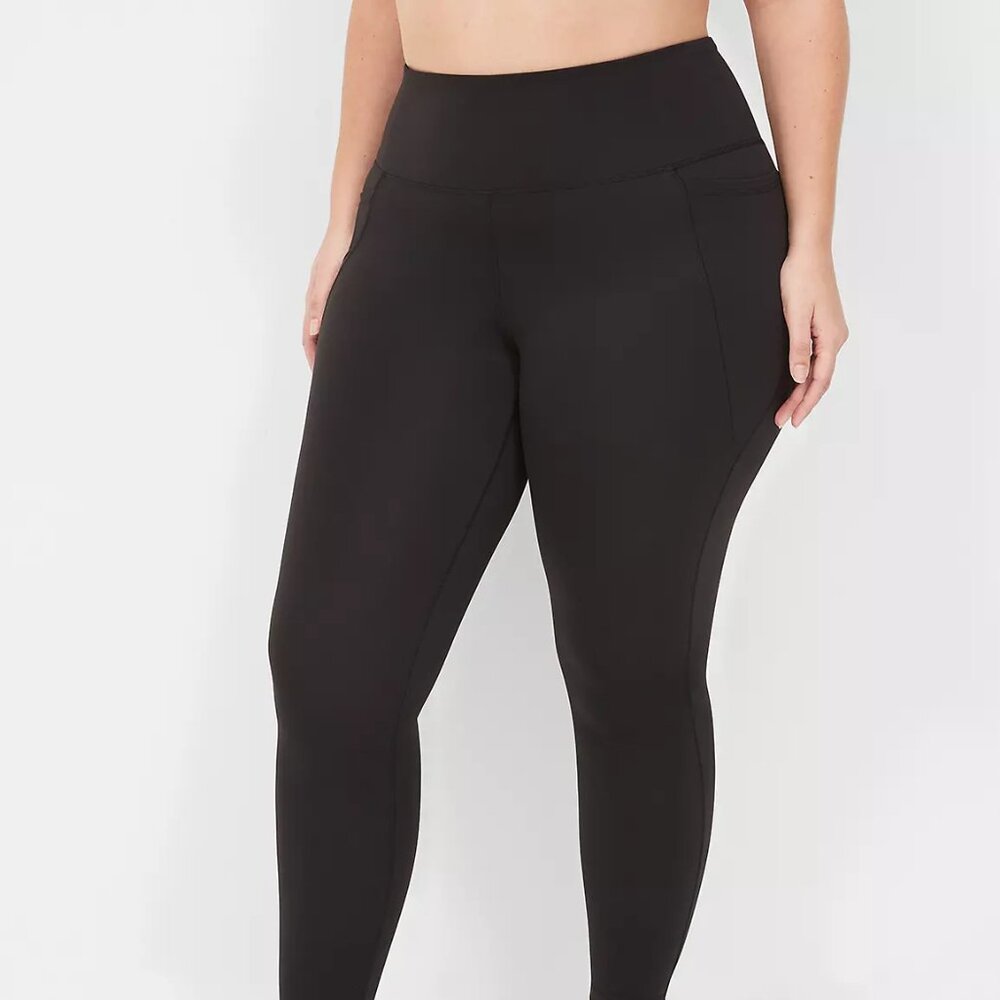 Lane Bryant LIVI Soft 7/8 Black Leggings 26/28 26 28